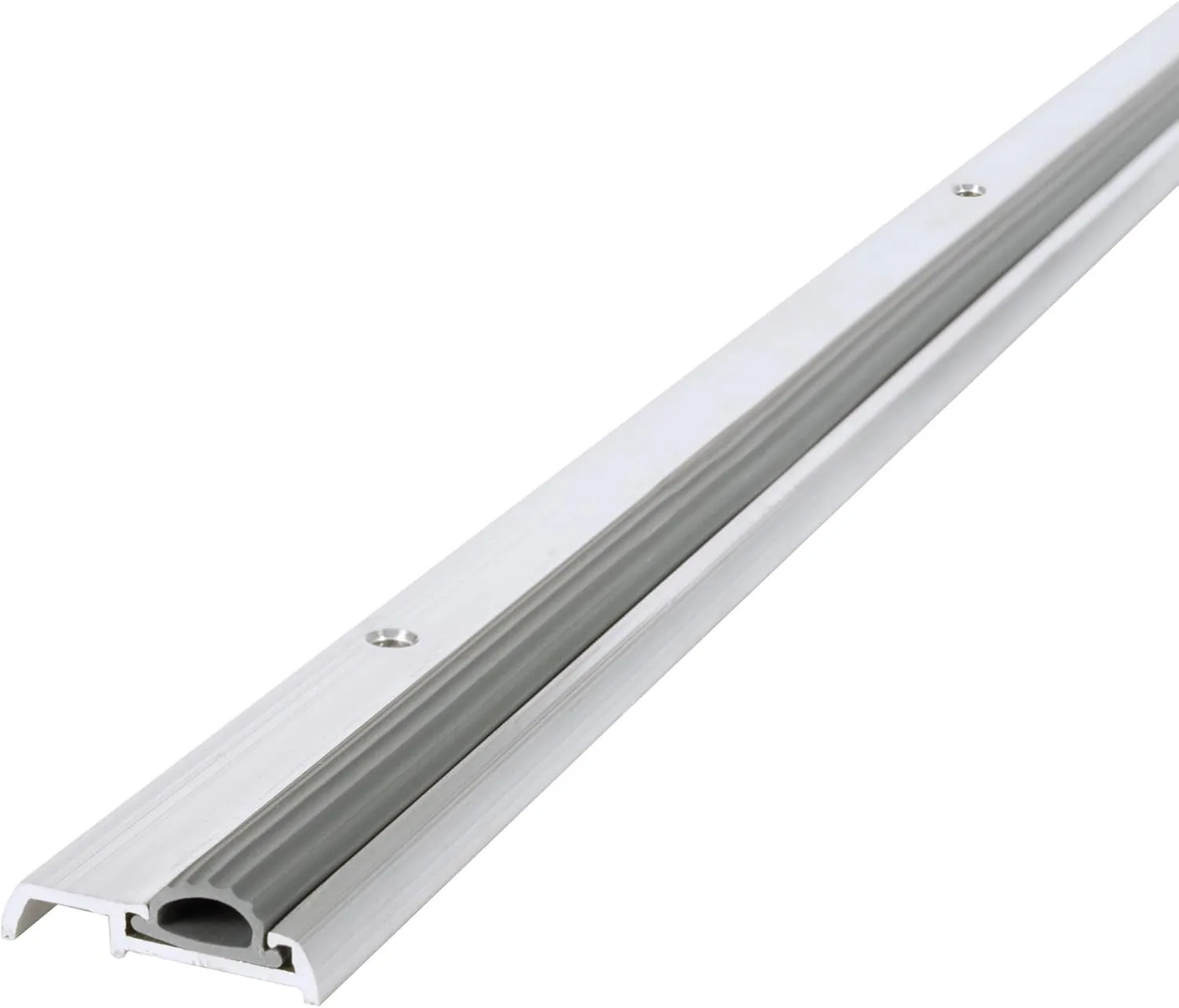 M-D Building Products 08243 1-3/8 in. x 7/16 in. x 36 in. Silver Aluminum and Vinyl Mini Low-Profile Threshold