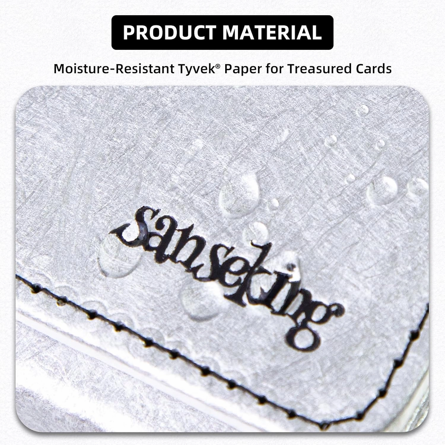 Magic Card Deck Box for MTG Single Deck Card Box fits 100  TCG Sleeved Cards Tyvek® Paper Card Box Top Loading Card Boxes Magic Gift for MTG TCG CCG (Horizontal,Silver)