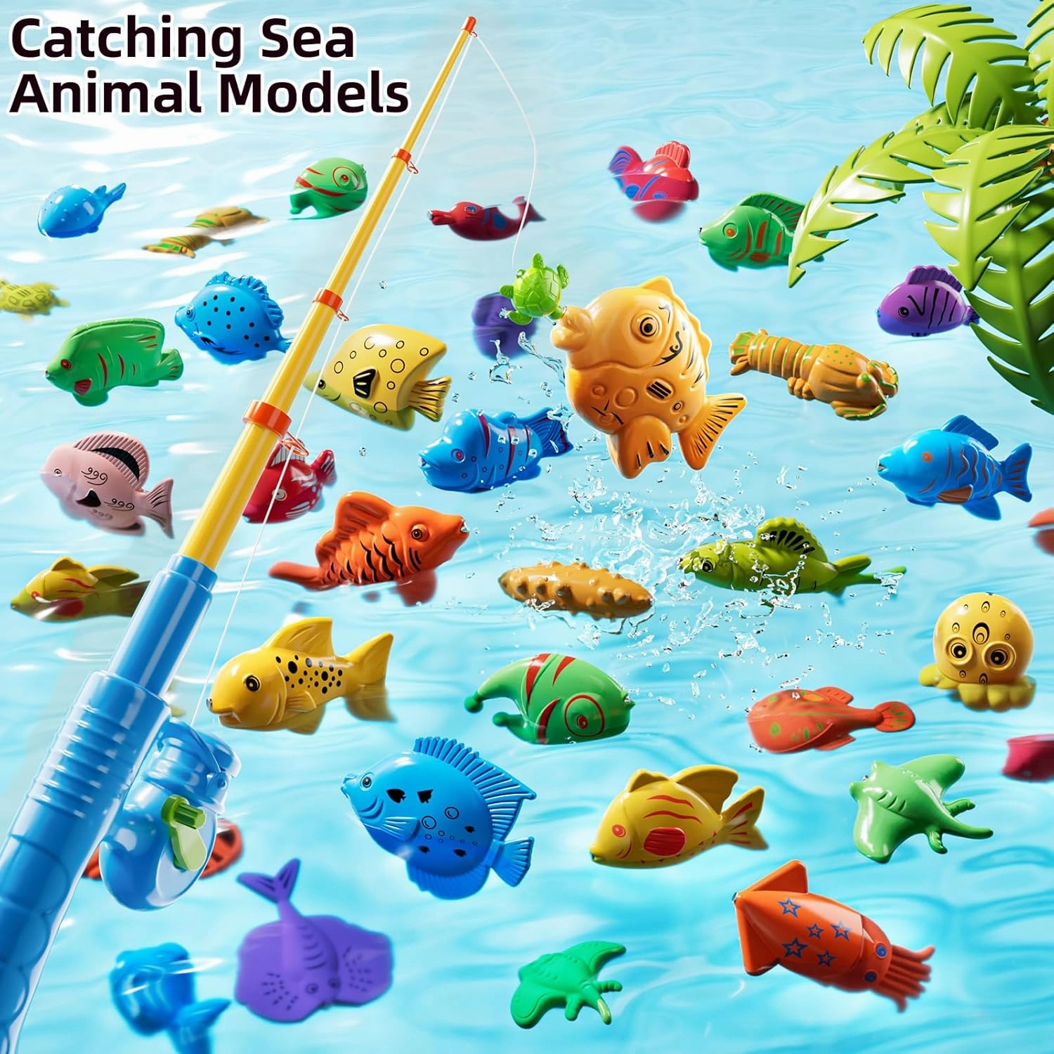 Magnet Fishing Toys Game for Kids 3 4 5 6 7 8 Years Old - Pool Toys, Bath Toys for Toddlers, Pole Rod Net, Floating Fish Toys, Outdoor Party Toys for Boys Girls Kids Age 3-8 8-12 Year Old