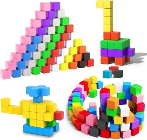 Magnetic Blocks 48Pcs，10colors 1inch Magnetic Building Blocks for Kids Ages 3 4 5 6 7 8 Years Old Boys and Girls