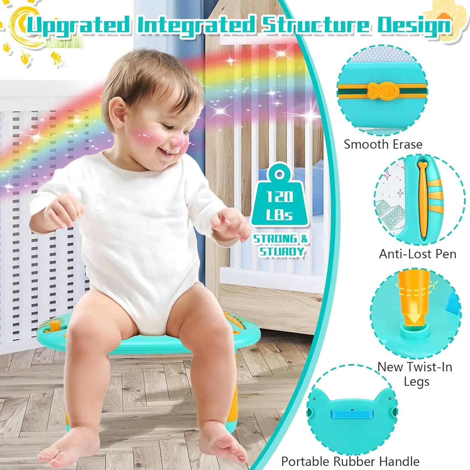 Magnetic Drawing Board for Toddlers 1-3, Toddler Toys 2-3, Magna Mess Free Doodle Board Pad Learning Toy, Etch A Colorful Sketch Educational Toys for 1 2 3 Year Old Boys Girls Christmas Birthday Gift