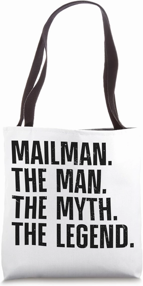 Mailman Art For Men Dad Mail Carrier Postal Worker Mail Man Tote Bag