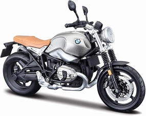 Maisto M32701 BMW R Nine T Scramble Motorbike-1:12 Scale-Incredibly Detailed Die-Cast Replica Collectible Motorcycle Model, Silver