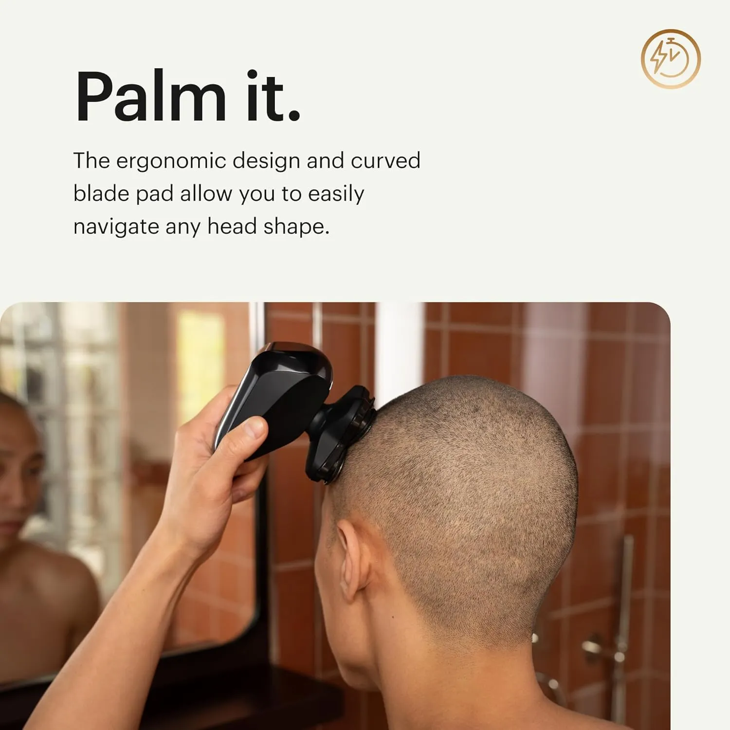 MANSCAPED® The Dome Shaver™ PRO Head Shaver for Bald Men – Five Rotary Blade Design with SkinSafe® & FlexAdjust Technology, Waterproof, USB-C & Wireless Charging Compatible with Travel Lock