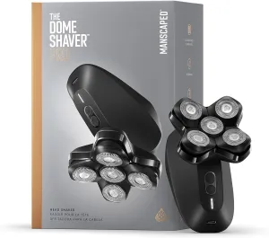 MANSCAPED® The Dome Shaver™ PRO Head Shaver for Bald Men – Five Rotary Blade Design with SkinSafe® & FlexAdjust Technology, Waterproof, USB-C & Wireless Charging Compatible with Travel Lock