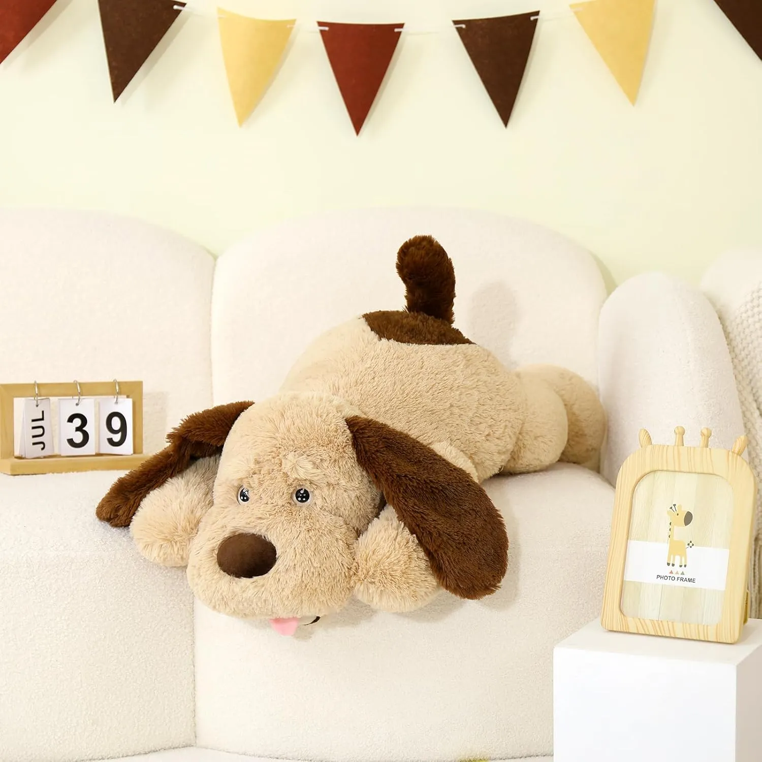 MaoGoLan Giant Dog Plush, Life Size 31" Large Stuffed Animal Dog, Fluffy and Cuddly Stuffed Puppy Stuffed Animal Throw Pillow Toy Birthday for Girls Kids