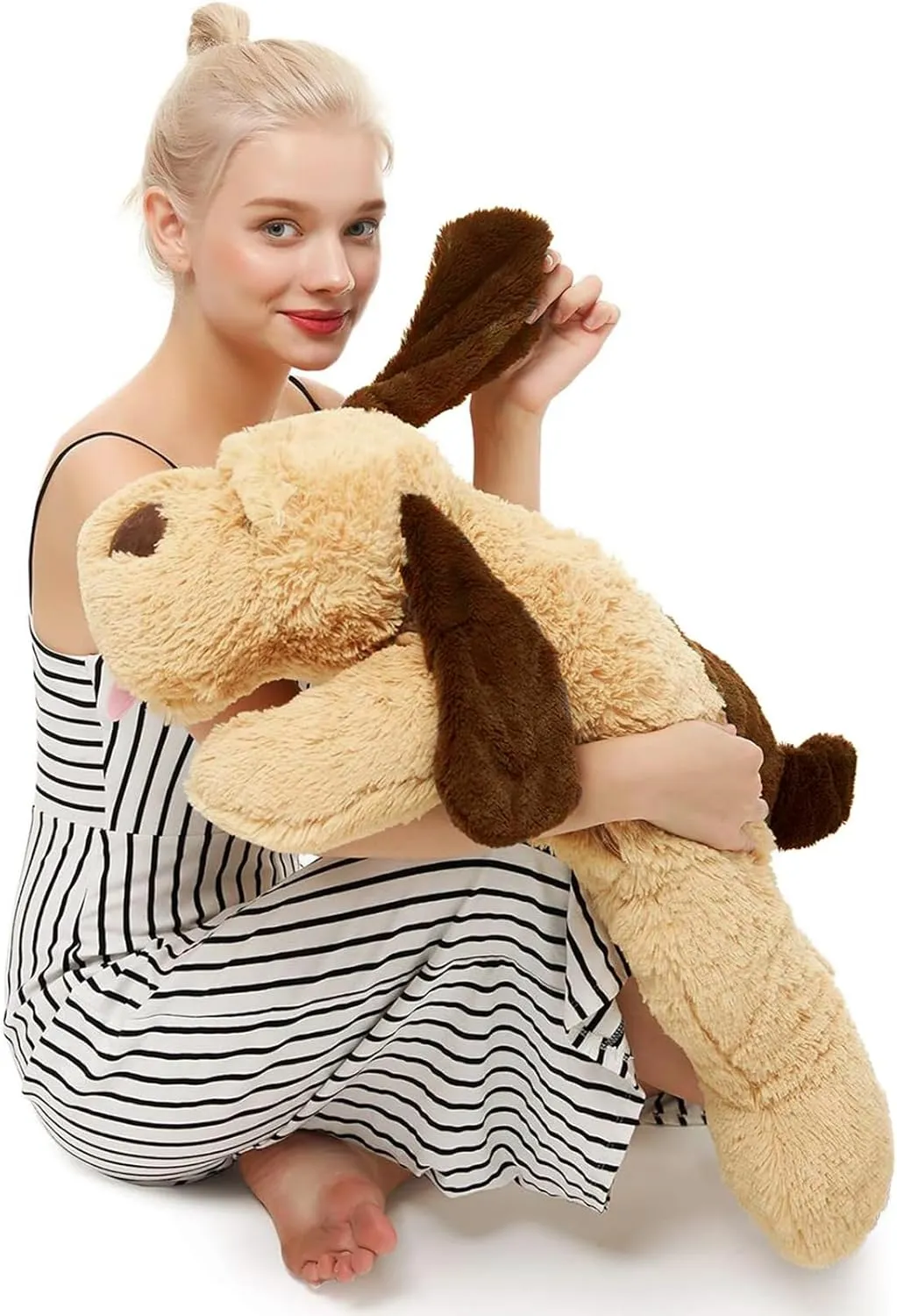 MaoGoLan Giant Dog Plush, Life Size 31" Large Stuffed Animal Dog, Fluffy and Cuddly Stuffed Puppy Stuffed Animal Throw Pillow Toy Birthday for Girls Kids