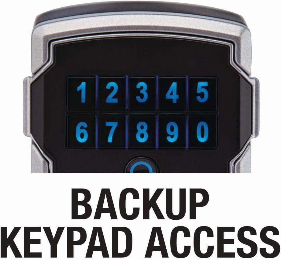 Master Lock Digital Lock Box for Keys with Code, Electronic Wall Mount Key Safe with Bluetooth Connection to iOS/Android App and Sharable Keypad Codes, 3-1/4 Inches Wide, ‎5441EC
