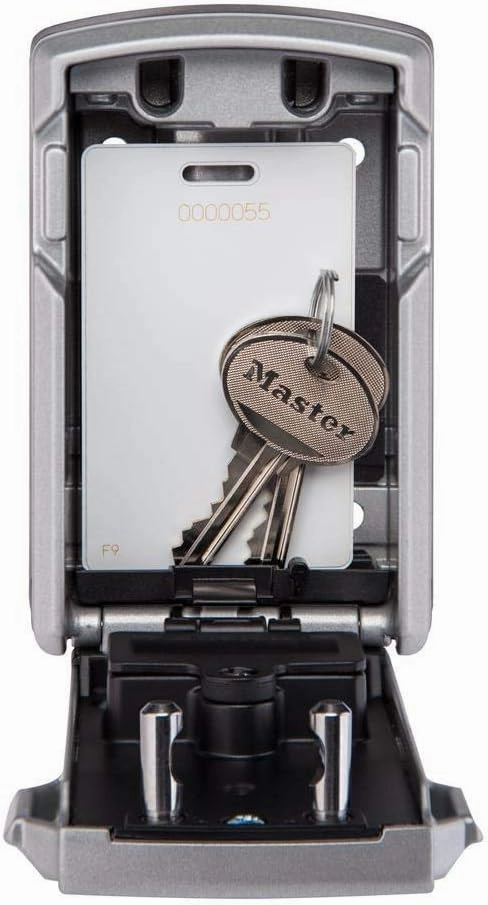 Master Lock Digital Lock Box for Keys with Code, Electronic Wall Mount Key Safe with Bluetooth Connection to iOS/Android App and Sharable Keypad Codes, 3-1/4 Inches Wide, ‎5441EC