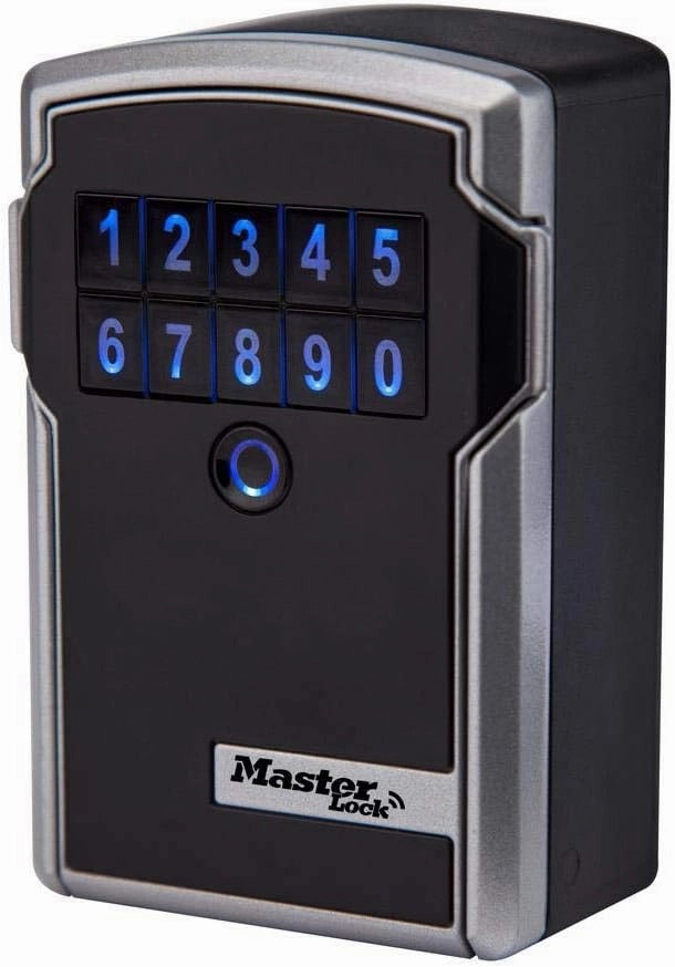 Master Lock Digital Lock Box for Keys with Code, Electronic Wall Mount Key Safe with Bluetooth Connection to iOS/Android App and Sharable Keypad Codes, 3-1/4 Inches Wide, ‎5441EC