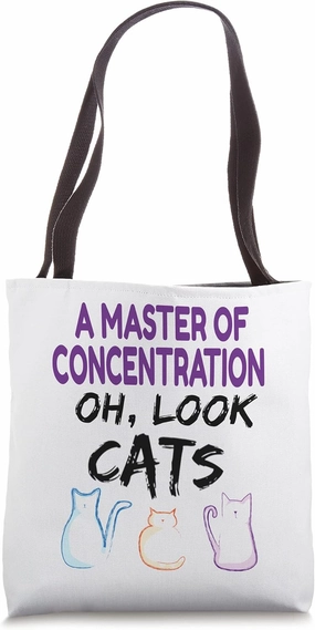 MASTER OF CONCENTRATION LOOK CATS Kittens Lovers Design Tote Bag