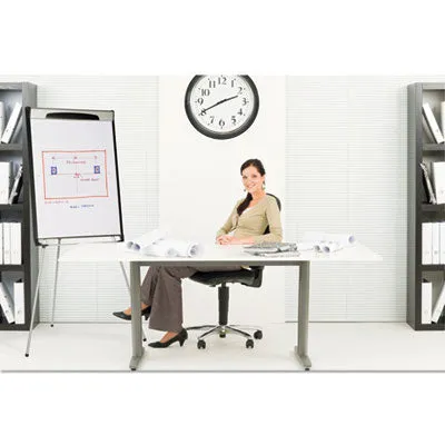 MasterVision® Tripod Extension Bar Magnetic Gold Ultra Dry Erase Easel, 29" x 41", White Surface, Black/Satin Aluminum Frame