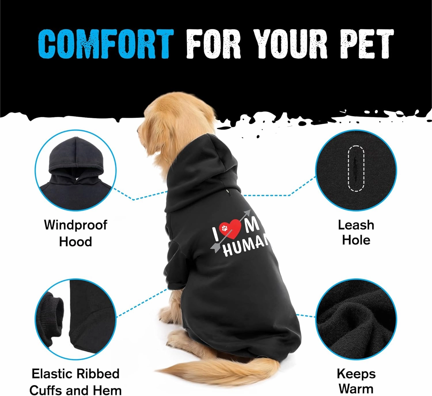 Matching Hoodies for Dogs and Humans - I Heart My Dog I Heart My Human Matching Pet and Owner