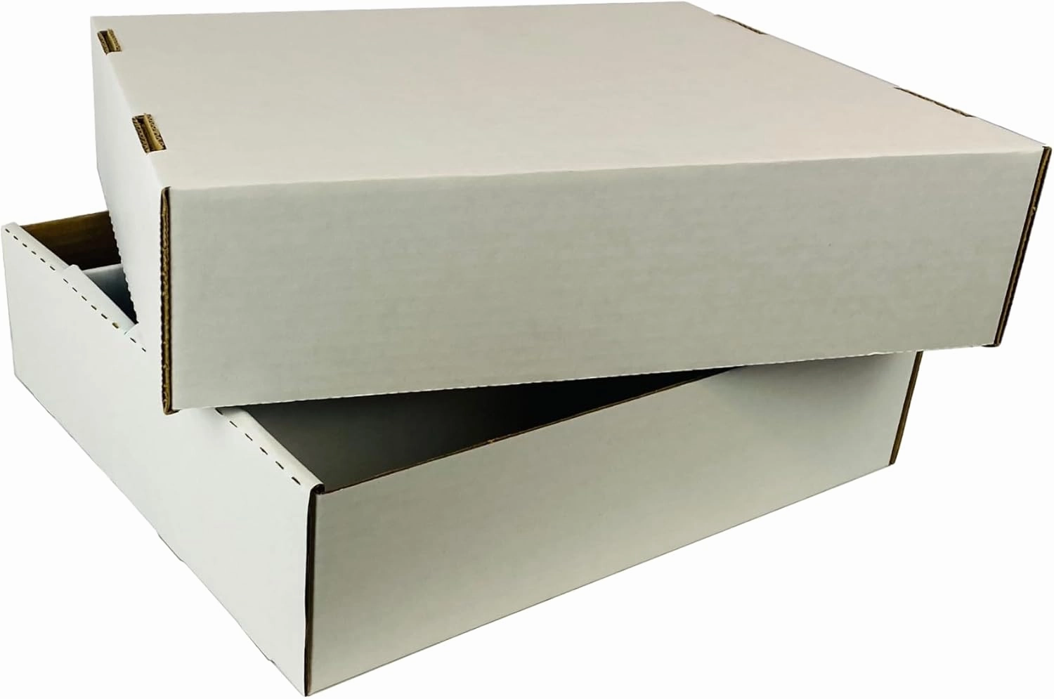 Max Protection (5) 4 Row Trading Card Storage Box - Durable Cardboard Box for Sports, Card Collection - 200 lb. Test Strength, Full Lid Design. Made in the USA