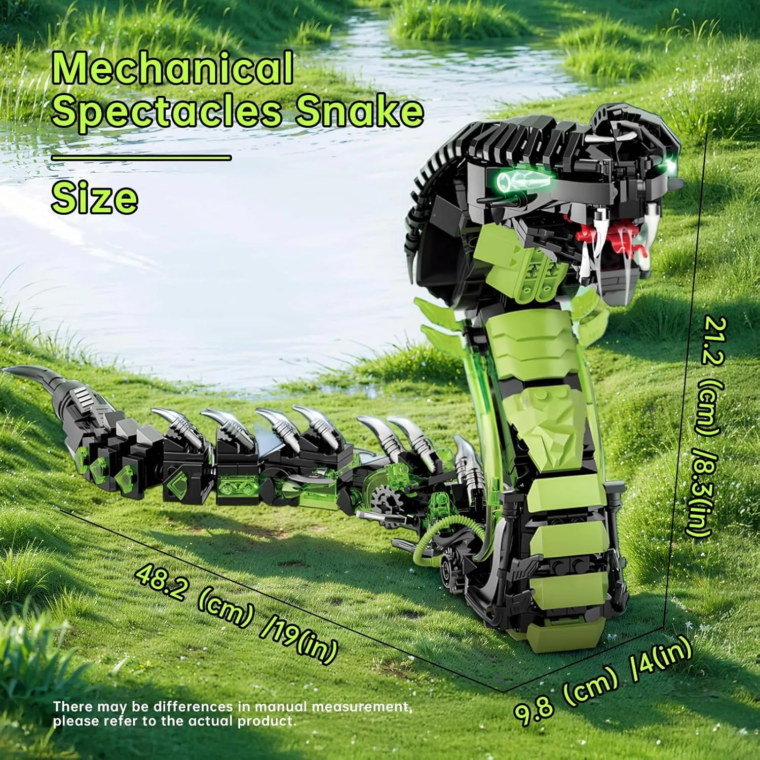 Mechanical Snake Building Blocks Set Creative Model Toys Set for Adults and Kids