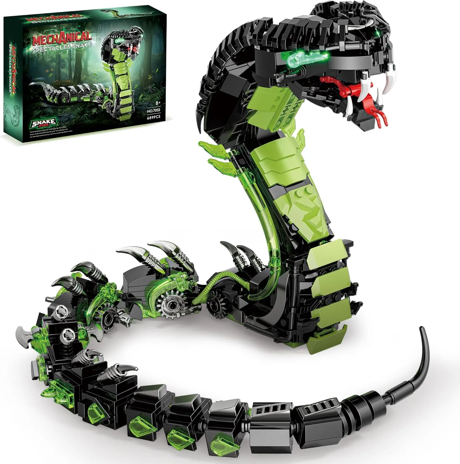 Mechanical Snake Building Set, Animal Model Cobra for Adults and Boys 14 Years & Up -689pcs
