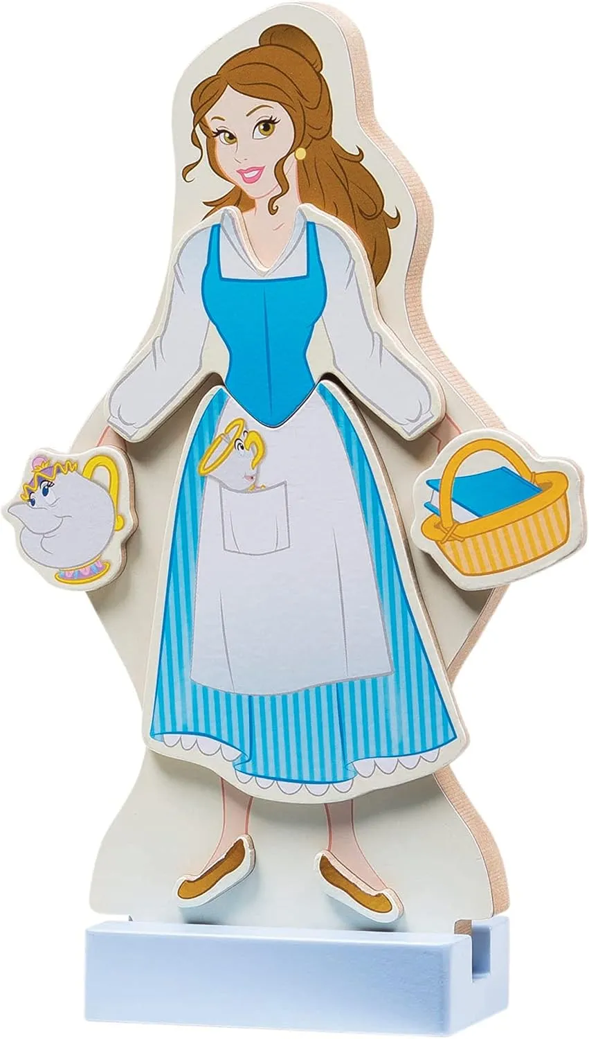 Melissa & Doug Disney Belle Magnetic Dress-Up Wooden Doll Pretend Play Set (30  pcs)