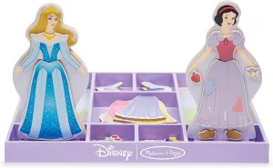 Melissa & Doug Disney Sleeping Beauty and Snow White Magnetic Dress-Up Wooden Doll Pretend Play Set (40  pcs)