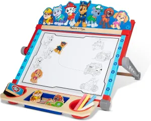Melissa & Doug PAW Patrol Wooden Double-Sided Tabletop Art Center Easel (33 Pieces)