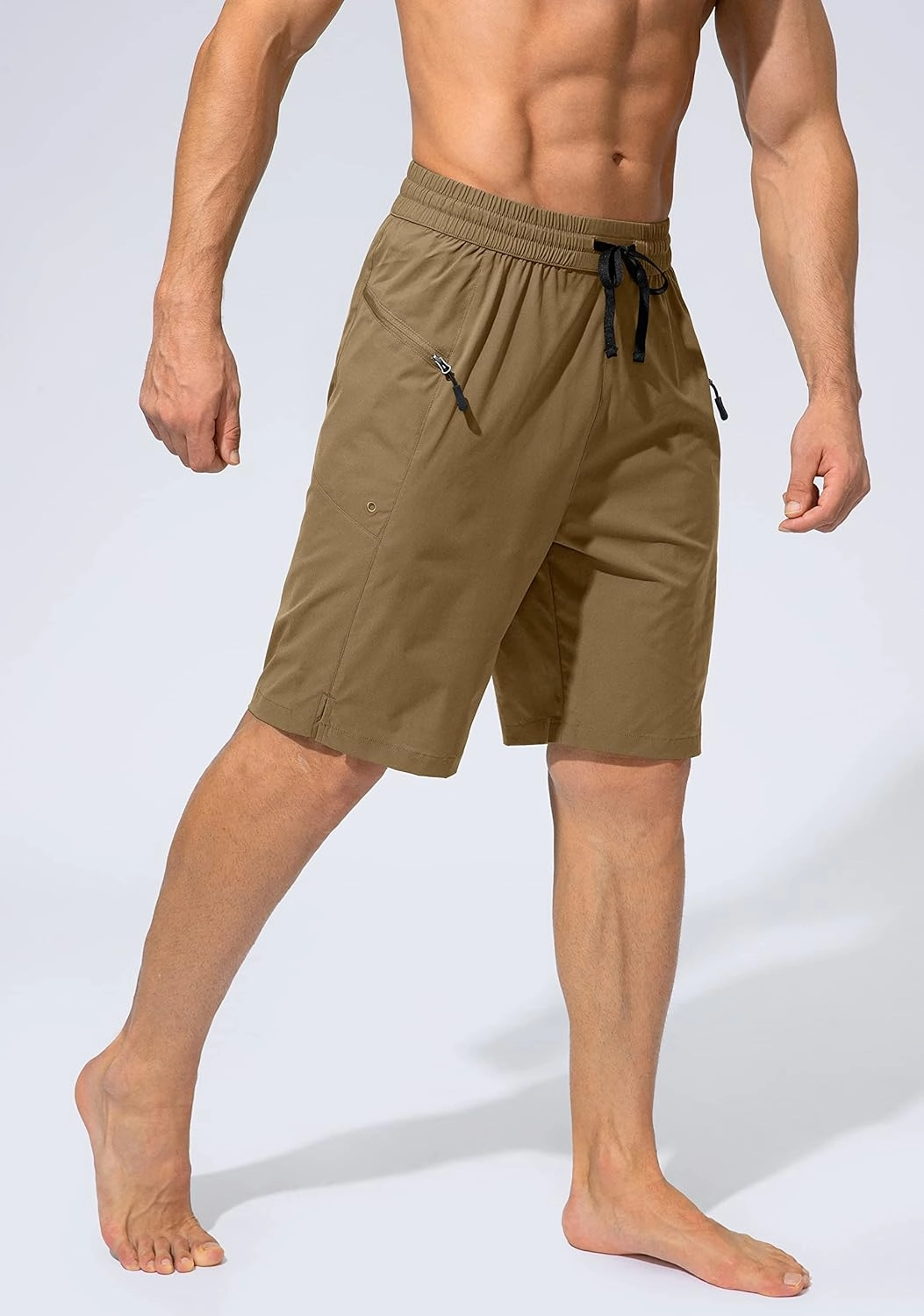 Men's Swim Trunks Quick Dry Board Shorts with Zipper Pockets Beach Shorts Bathing Suits for Men - No Mesh Liner