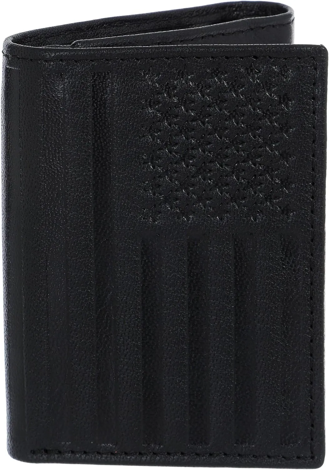 Mens Americana RFID Leather Trifold Wallet One Size Black, SM11246