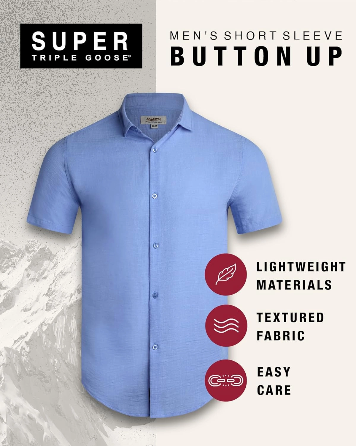 Mens Short Sleeve Button Down Shirts - Relaxed Fit Casual Collared Shirts for Men (Sizes: S-2XL)