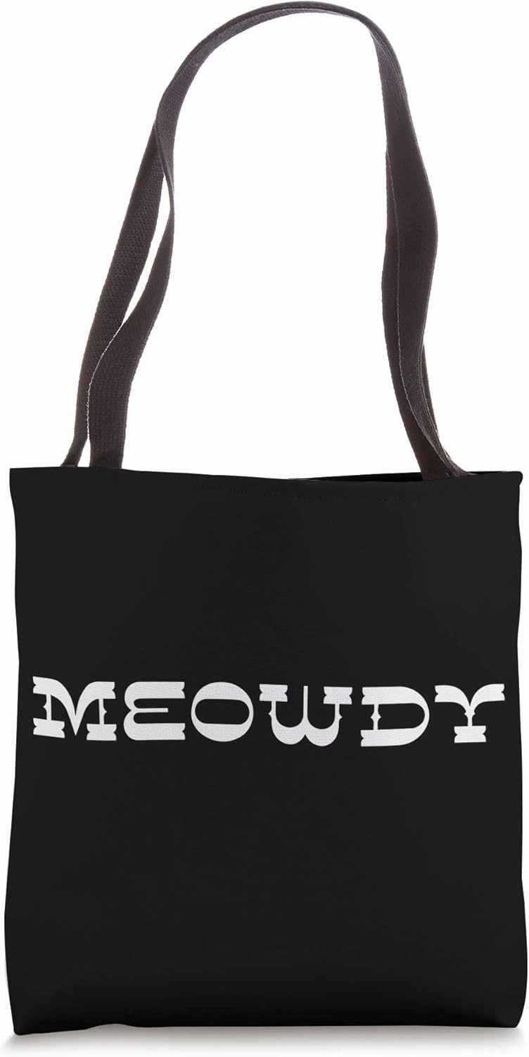 Meowdy Cat - Western Texas Cowboy Animal Lover Hat Thinly Tote Bag