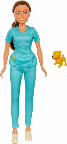 MGA's Dream Ella I AM A DreamElla Pet Vet Fashion Doll, Includes Scrubs Uniform, Puppy Dog, Brown Hair, Career Play Pretend Gift for Kids, Toys for Girls & Boys Ages 3 4 5  Years