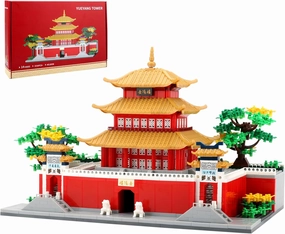 Micro Building Blocks for Adults and Teens Age of 14  2236 PCS Chinese House Asian Architecture Creative DIY Construction Toy for Stress Relief & Home Decor - Yueyang Tower