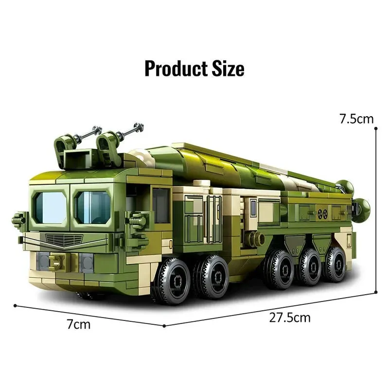 Military MOC WW2 Anti Ship Missile Vehicle Bricks Toys