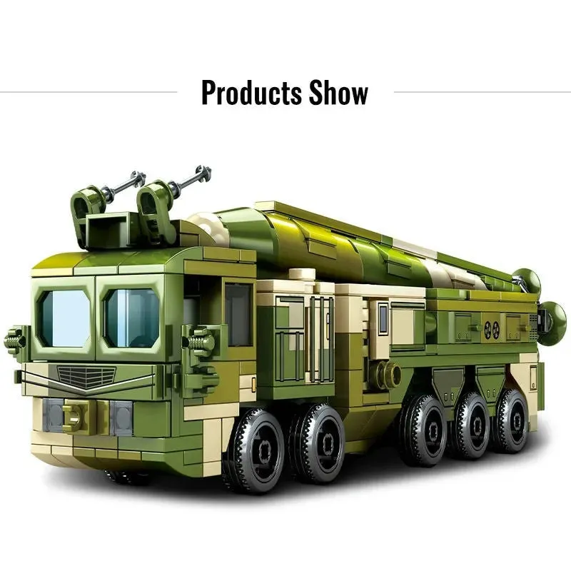 Military MOC WW2 Anti Ship Missile Vehicle Bricks Toys