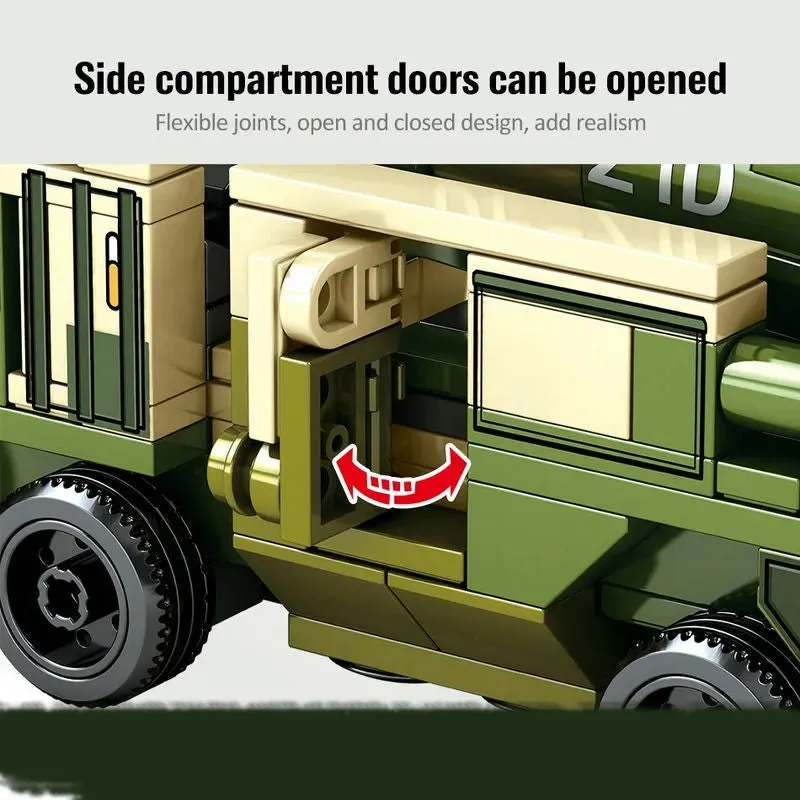 Military MOC WW2 Anti Ship Missile Vehicle Bricks Toys