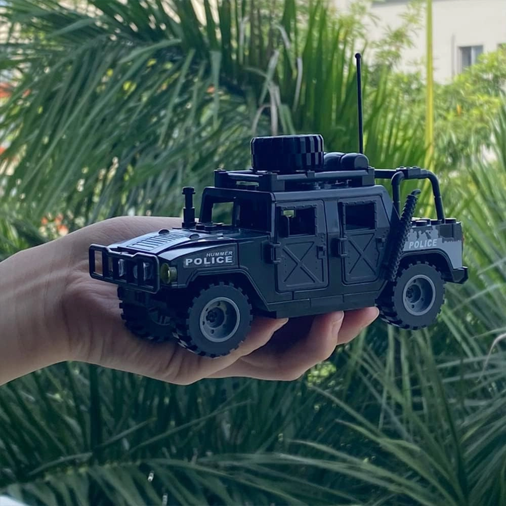 Military Vehicle Building Blocks Playsets - 4 in 1 Army Truck Kit, Car Toys for Kids, Vehicles for Boys