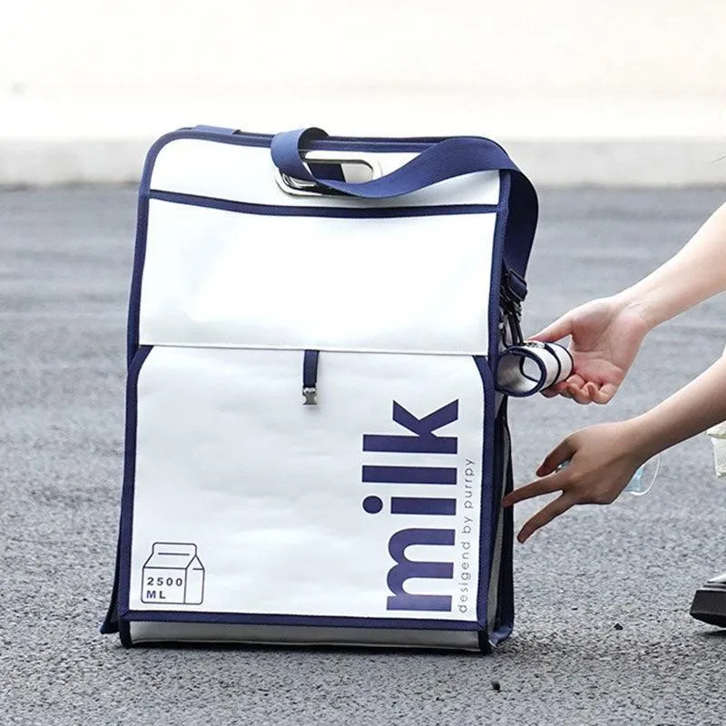 Milk Print Cat Carrier Backpack Travel Tote Bag