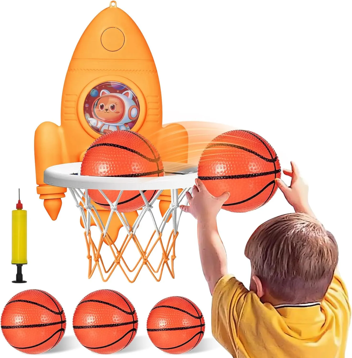 Mini Basketball Hoop with Balls and Pump for Kids Boys Girls Age 2 3 4 5 6,Toddlers Basketball Hoop for Indoor or Outdoor Play,Adjustable Height,Toys Gift for Childs