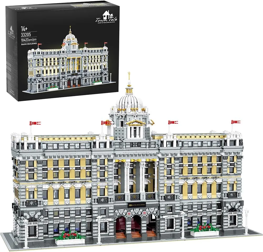 MISINI 33205 Luxurious Shanghai Bank Building Blocks Set, 10423 Pieces MOC Modular Building Bricks House Model, Creative Landmark Buildings Gift for Adult Teens
