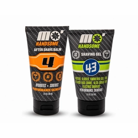 Mo'Handsome Shave Pack – Men's Shaving Gel   After Shave Balm Bundle | Smooth, Clean, Cool, Prevent Razor Bumps. Works for All Shavers - Natural, High-Performance Grooming for Active Men, Athletes