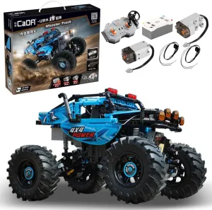 Monster Climbing Brick Car, C61008W 1:8 Monster Truck Building Block Kit with Independent Suspensions and High Grip Tires，Perfect Collection Model for Adults Collectors (699PCS)