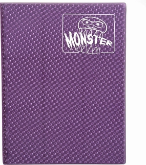 Monster Binder- 9 Pocket Side Loading Trading Card Album -Holofoil Purple - Holds 360 Standard Size TCGs - Compatible with Yugioh, Magic The Gathering, Pokémon and Sports Cards - Safe & Secure Storage