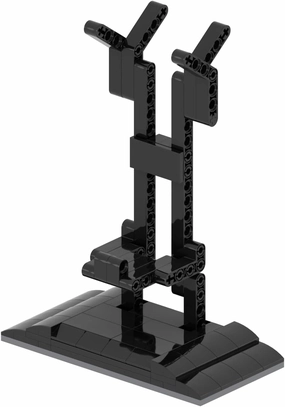 MOOXI-MOC Space Wars Imperial Inquisitor and Three Sister Reva Lightsaber Hilt Display Stand,Creative Design Lightsaber Bracket Building Block Ornaments(99pcs)