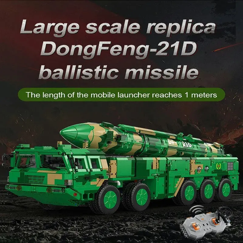 Motorized RC Anti Ship Ballistic Missile Vehicle DF-21D Bricks Toys