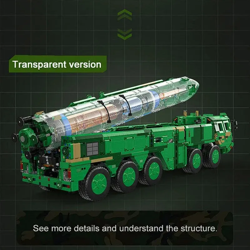 Motorized RC Anti Ship Ballistic Missile Vehicle DF-21D Bricks Toys