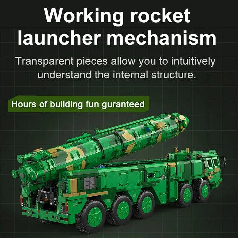 Motorized RC Anti Ship Ballistic Missile Vehicle DF-21D Bricks Toys