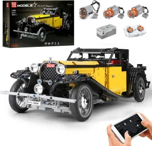 Mould King Vintage Car Technique Building Block Kits, Retro Sports Car Set to Build, MOC Racing Car Model Toy, Vehicle Gifts for Kid Age 8 /Adult-3564 Pieces(Dyanamic Version)