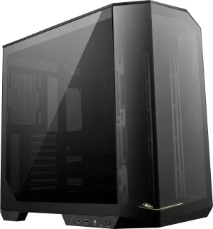 MSI MAG PANO 100L PZ - Premium Mid-Tower Gaming PC Case - Tempered Glass Side Panel - Liquid Cooling Support up to 360mm Radiator - Vented Front Panel