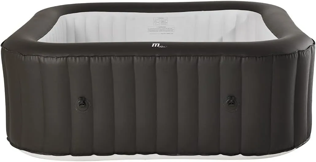 MSpa: Vito Bubble Spa - Urban Series, Inflatable Square Air Jets Bubble Hot Tub for 6 Bathers, Ozone Generators, Self-Inflating, Smart Filtration
