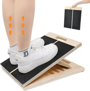 MUEUSS Portable Slant Board for Calf Stretching,Calf Stretcher Squat Wedge Wooden Adjustable,Physical Therapy Equipment,Incline Board for Squats Ankle Foot Heel Leg Knees Stretching
