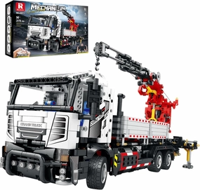 Multi Functional Crane Truck Building Blocks 22011，Control Crane Toy with Remote Control Switch，Robotic Arm That Can Be Rotated and Lifted，Gift for Boys and Girls Ages 14 , 2178 Pieces