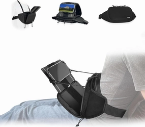 Multi-Use Phone Waist Bag, Hand-Free Neck Mount Phone Holder, Lazy Phone Bracket POV/Vlog Selfie Chest Mount, for Bed, Sofa, Car Headrest Back seat and Outdoors --- For iPhone 16 ProMax, 15, 14 ---