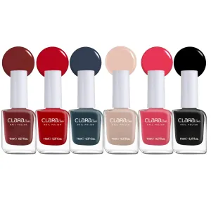 Nail Polish Set, 6 Trendy Colors, Non-toxic, Eco-Friendly, Quick Dry, All Seasons Skin Tones, Professional Manicure for Women and Girls